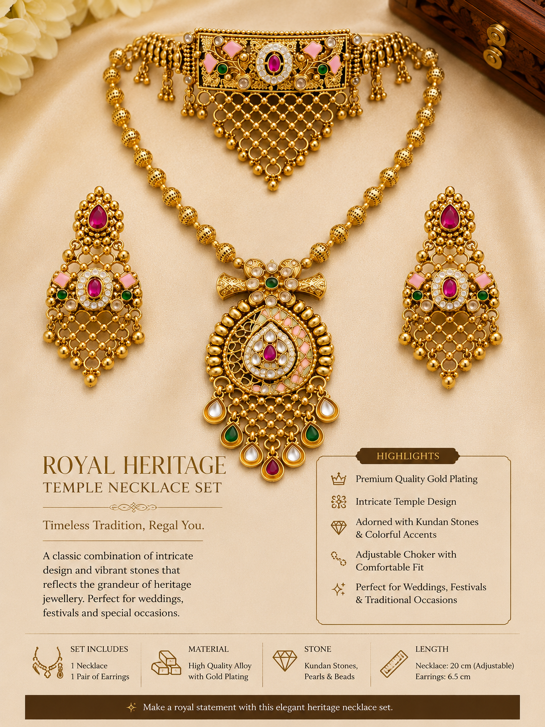 Royal Heritage Temple Necklace Set