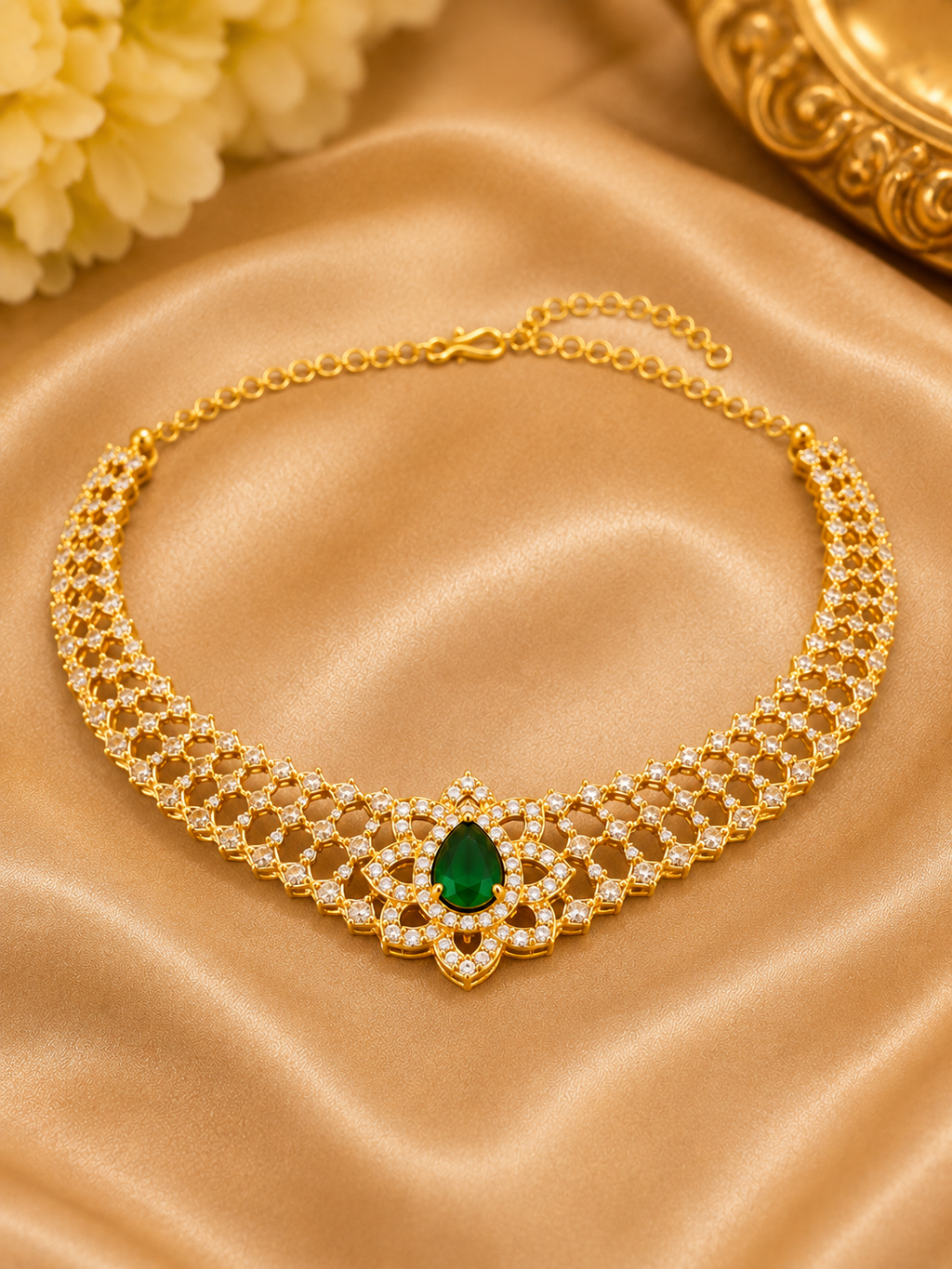 Emerald Grace Crystal Necklace Set