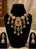 Royal Kundan Floral Choker Necklace Set with Jhumka Earrings
