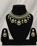 Royal Green Polki Kundan Bridal Choker Set