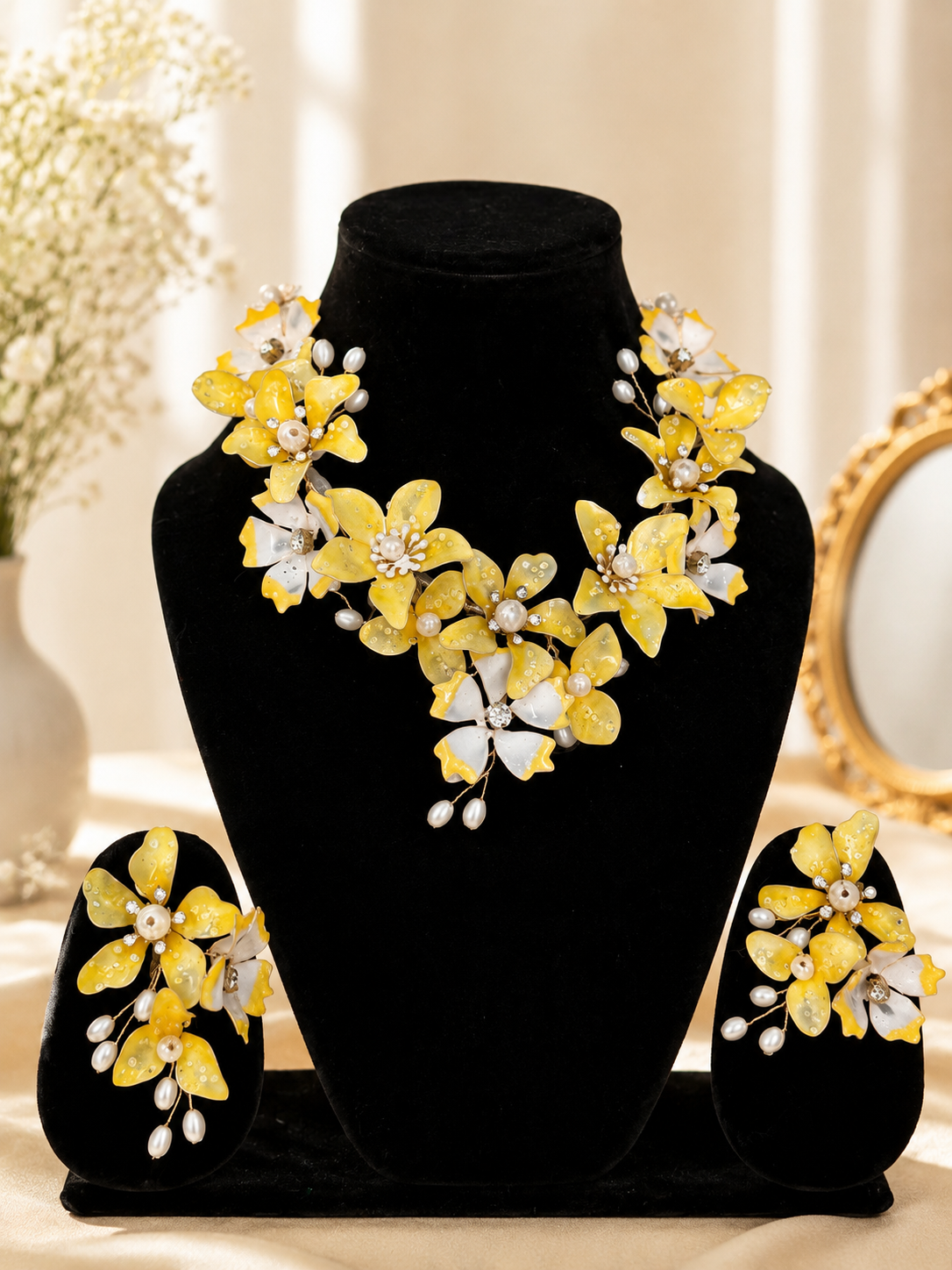 Sunflower Bloom Floral Jewelry Set