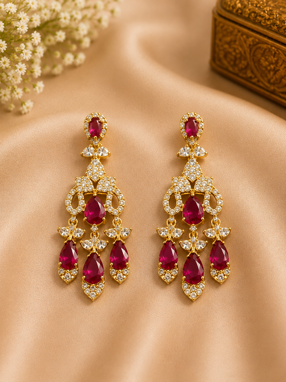 Ruby Royale Choker Necklace Set