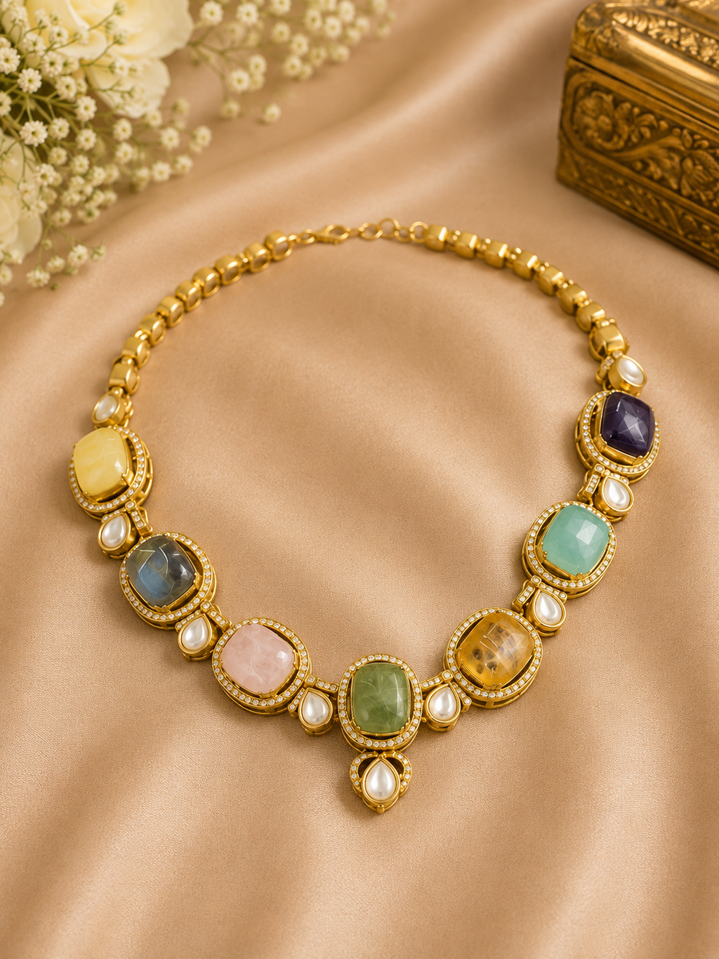 Pastel Royale Multi-Stone Necklace Set