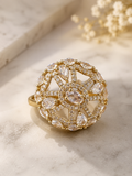 Celestial Bloom Halo Statement Ring