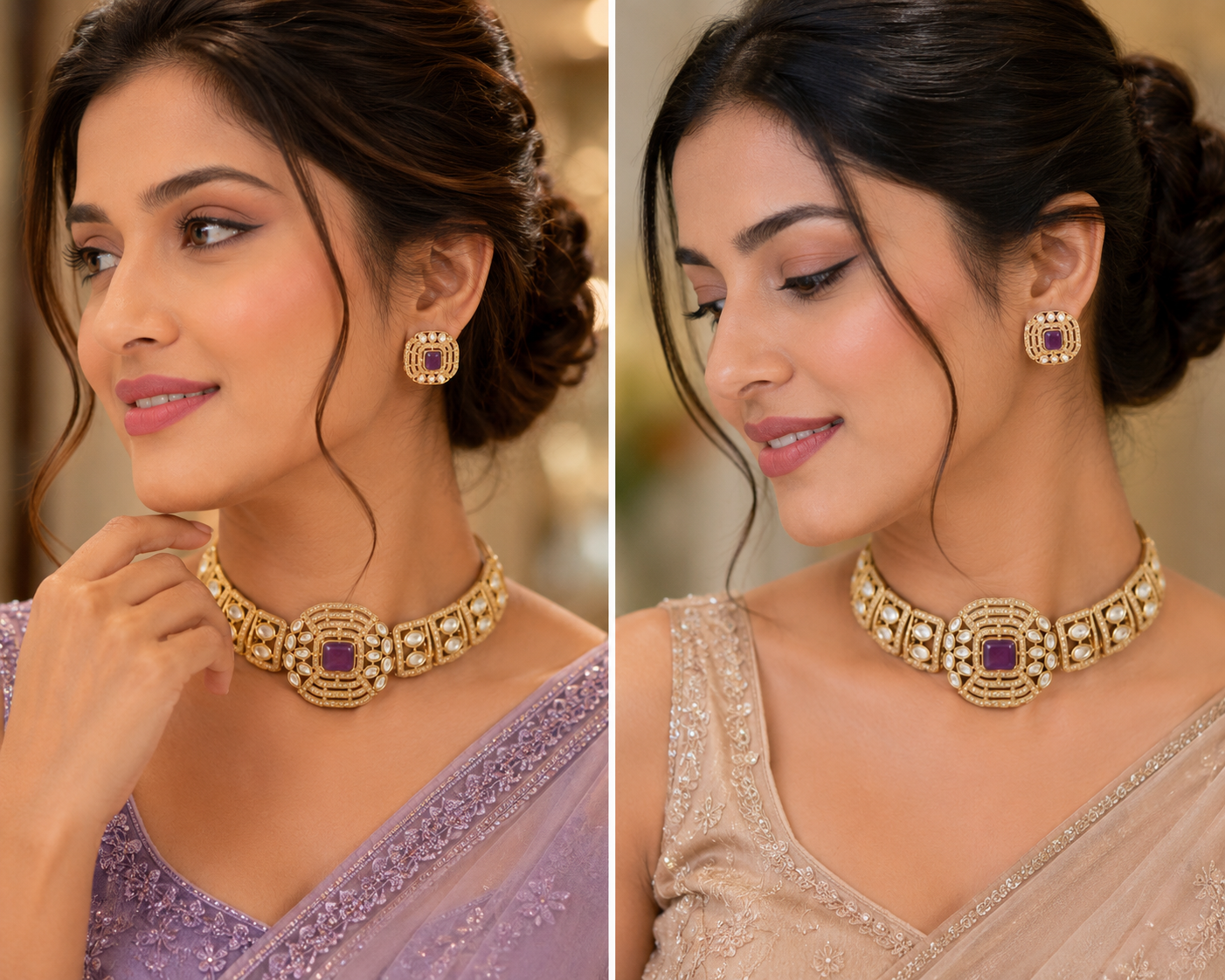 Amethyst Royale AD Choker Set