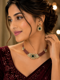 Royal Ruby AD Choker Necklace Set