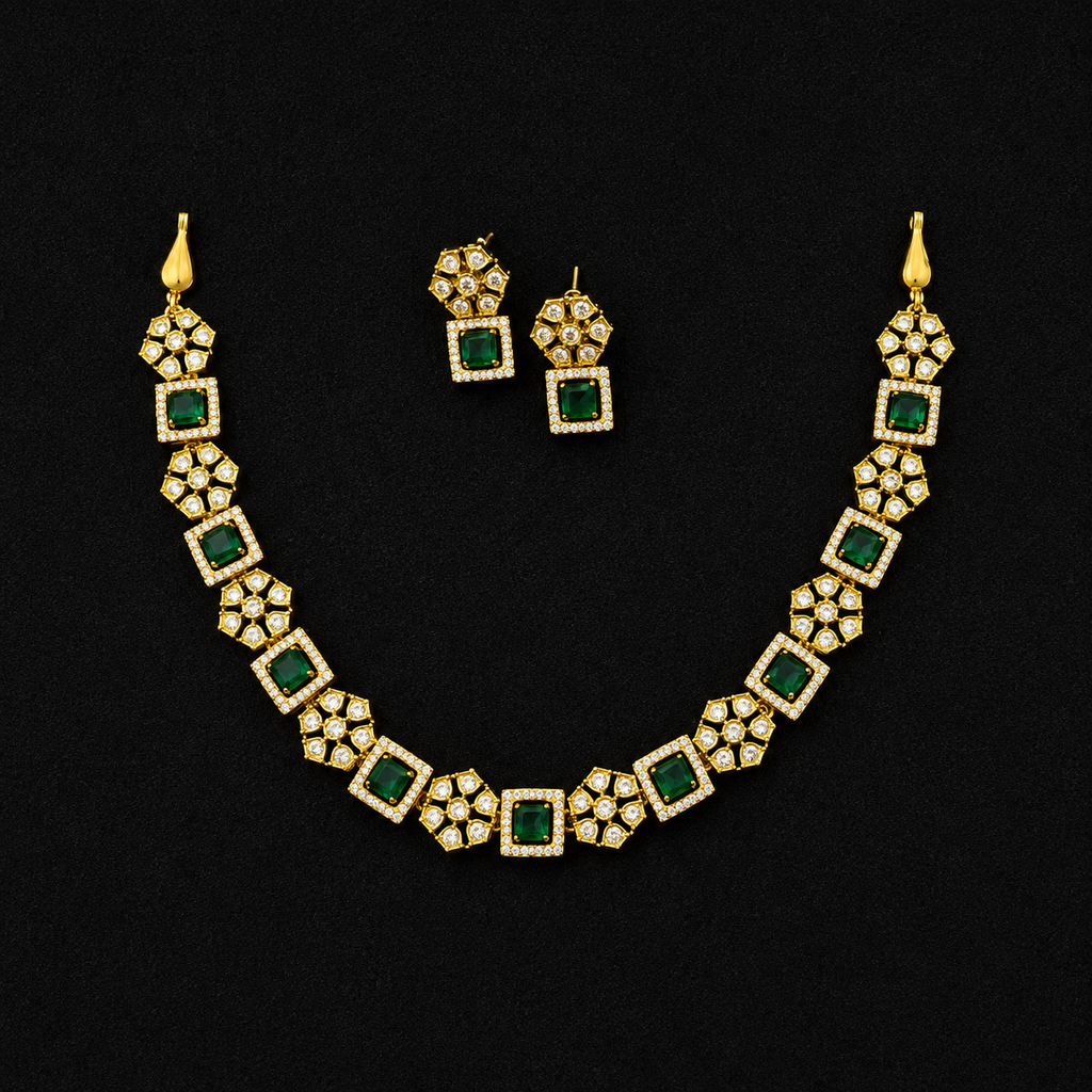Emerald Royale Designer Necklace Set