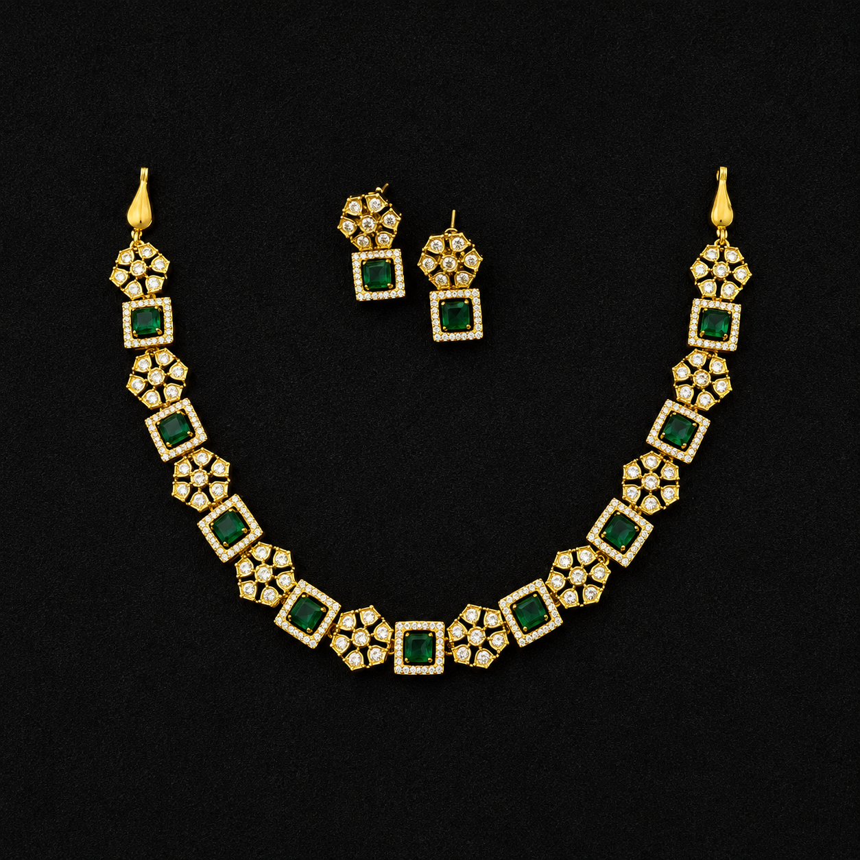 Emerald Royale Designer Necklace Set