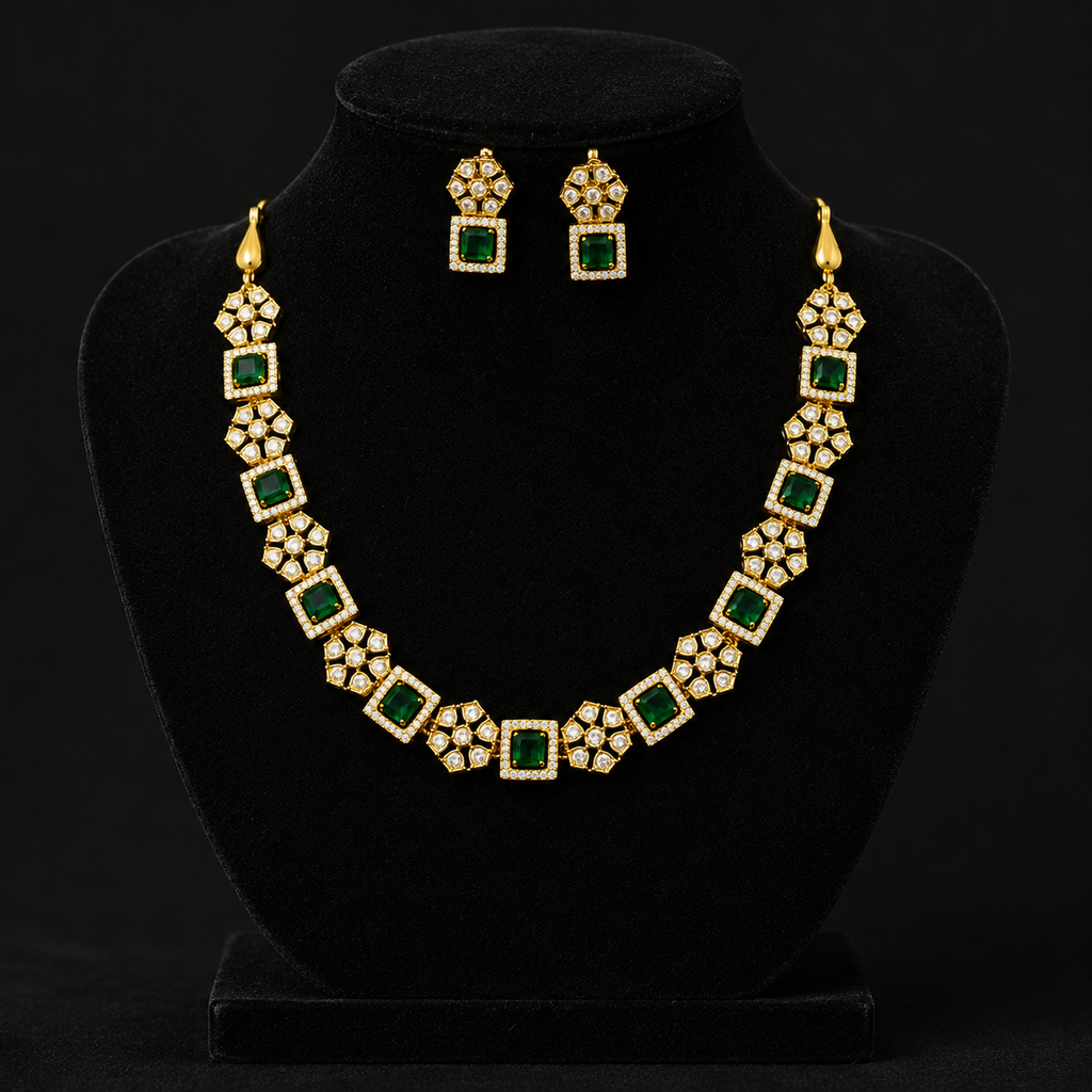 Emerald Royale Designer Necklace Set