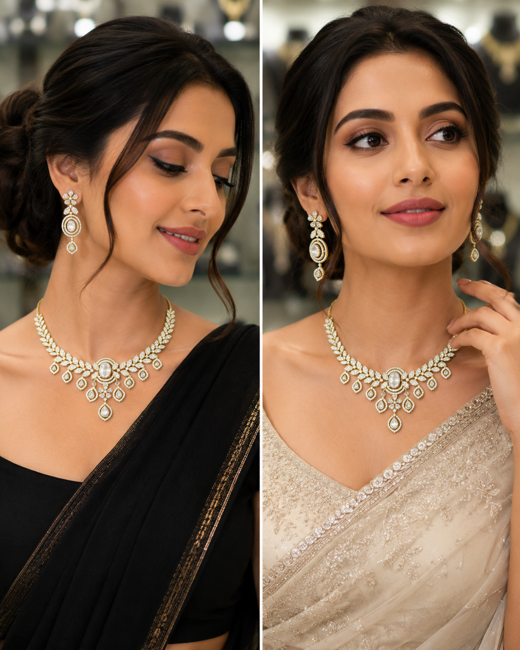 Celestial Crystal Bridal Necklace Set