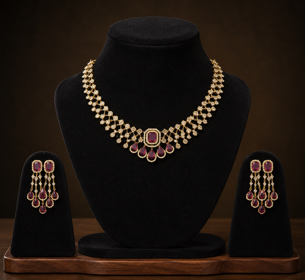 Ruby Royale Necklace Set