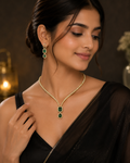 Emerald Grace Gold Necklace Set