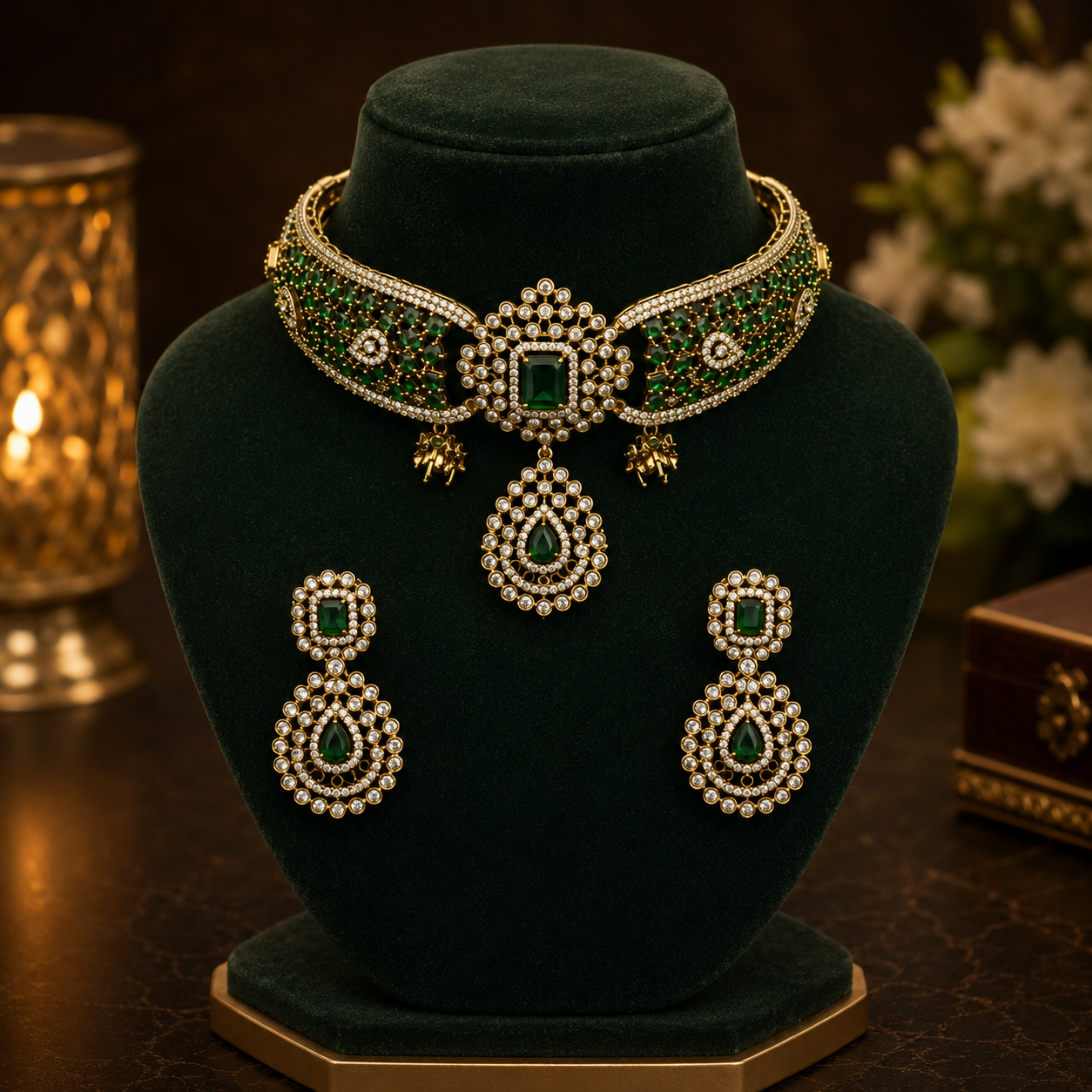 Emerald Royale Choker Set