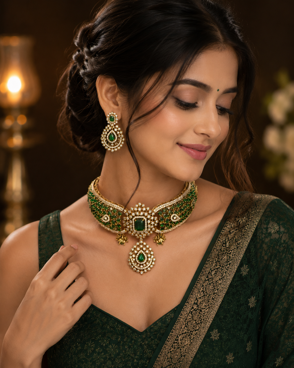 Emerald Royale Choker Set