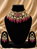 Royal Pink Kundan Choker Set