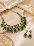 Emerald Royale Statement Necklace Set