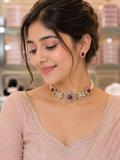 Ruby Royale American Diamond Choker Set