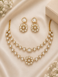 Noor Polki Floral Layered Necklace Set