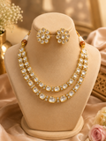 Praynil Zariya Dual-Line Polki Necklace Set