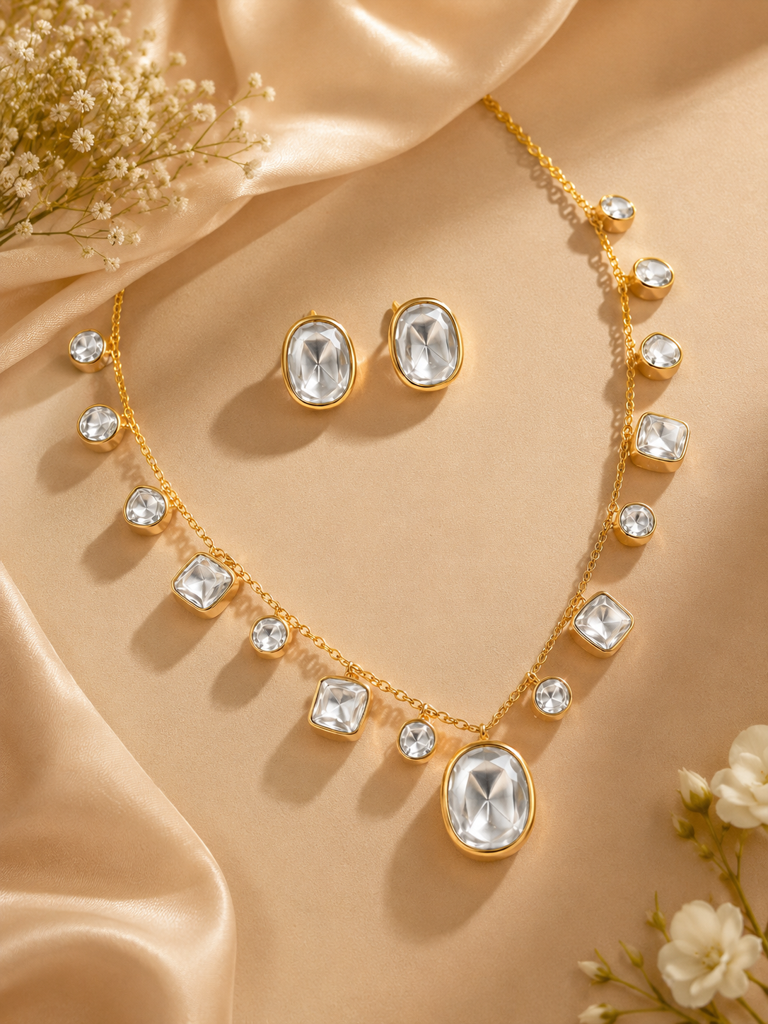 Praynil Elara Moissanite Charm Necklace Set