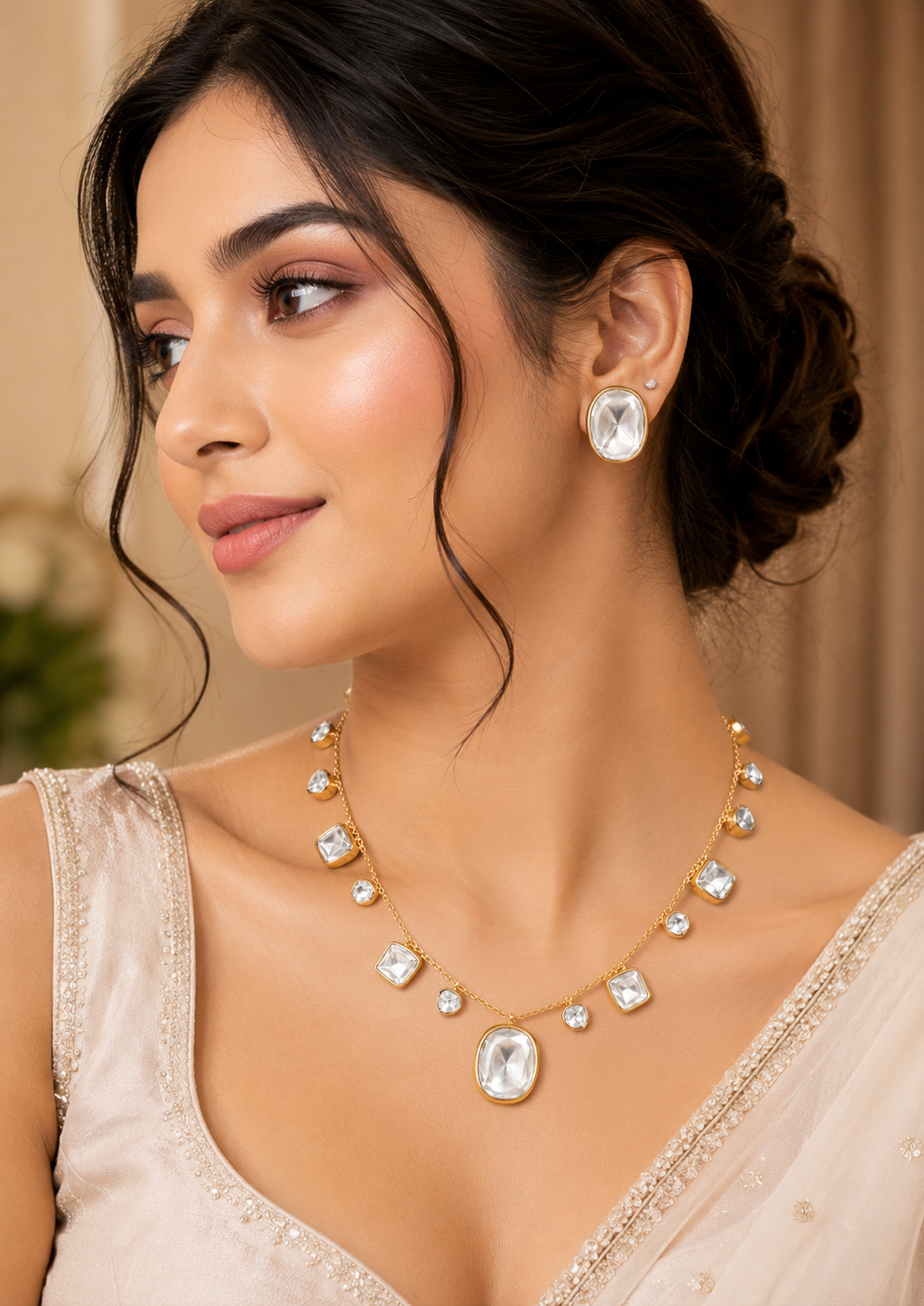 Praynil Elara Moissanite Charm Necklace Set