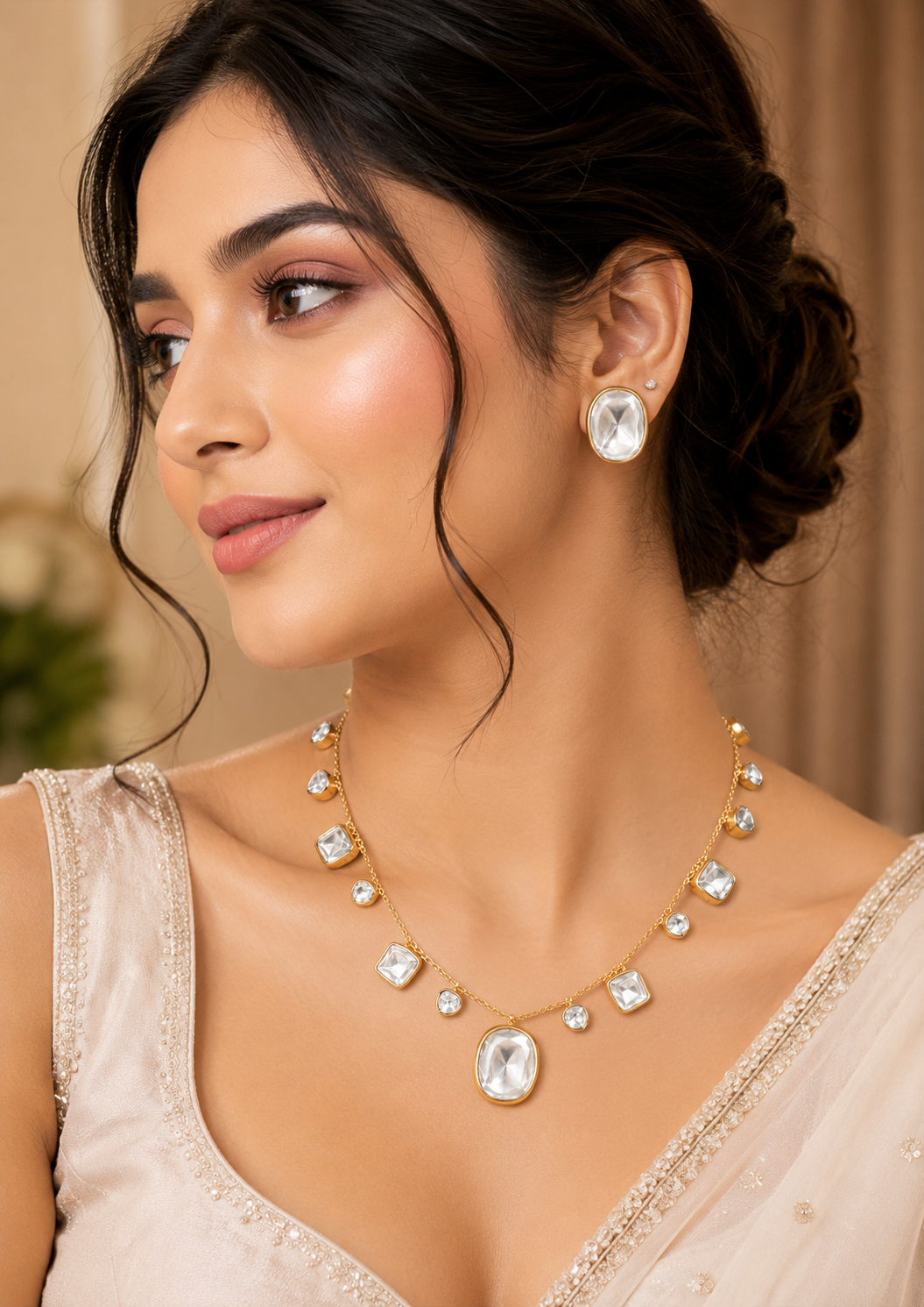 Praynil Elara Moissanite Charm Necklace Set