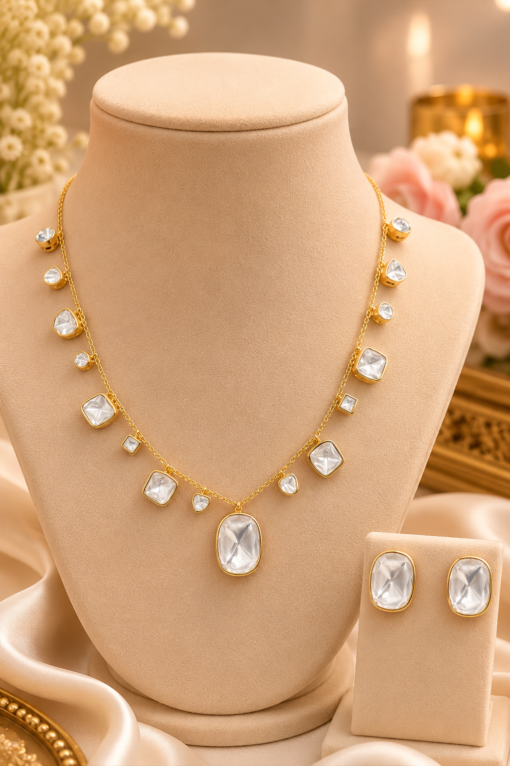 Praynil Elara Moissanite Charm Necklace Set