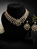Emerald Bloom Polki CZ Necklace Set