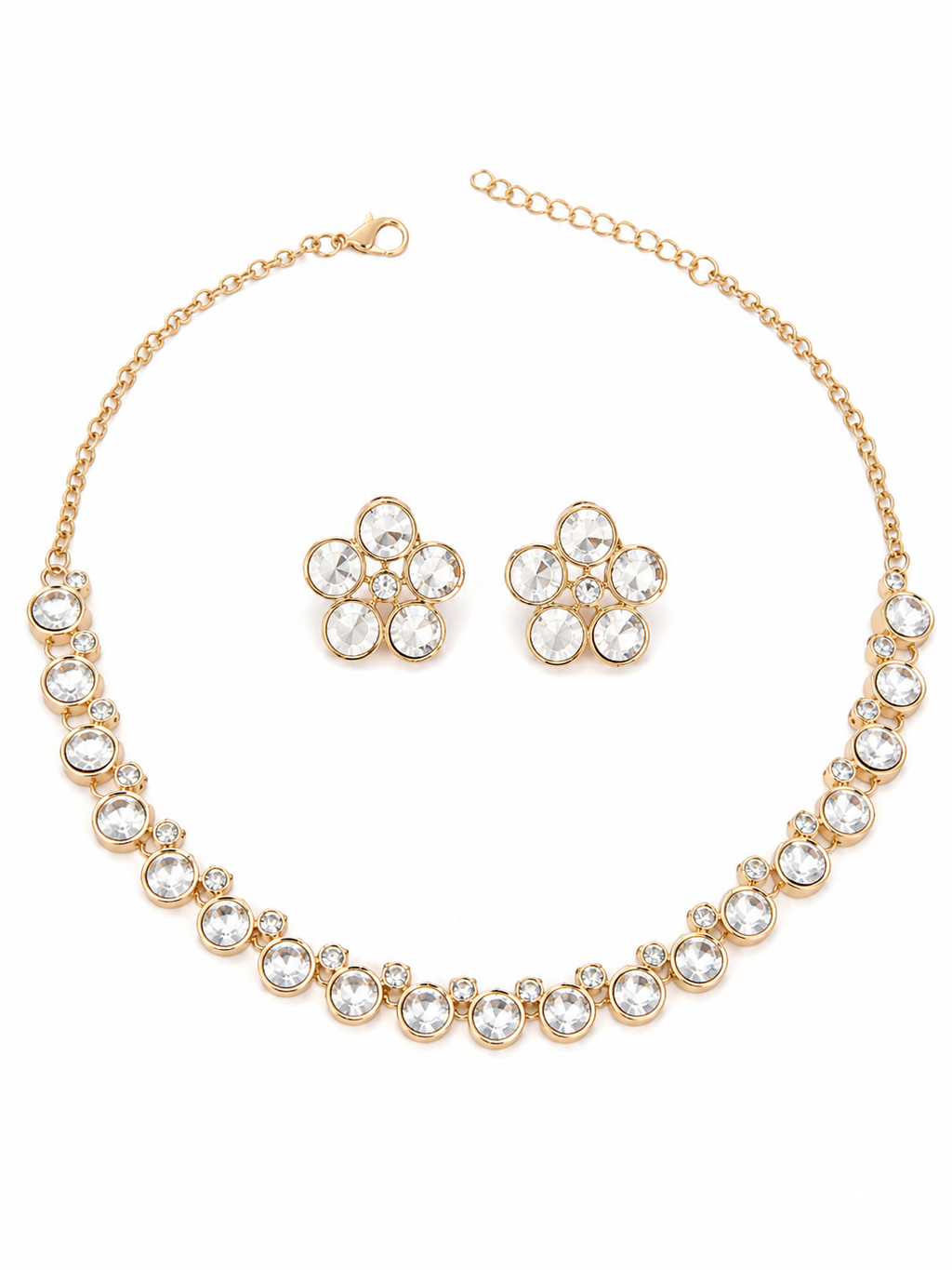 Praynil Tyaani Polki Floral Necklace Set