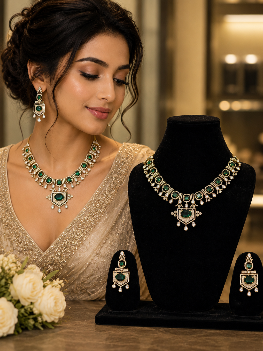 Emerald Royale Heritage Necklace Set