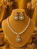 Emerald Royale Polki Pendant Necklace Set