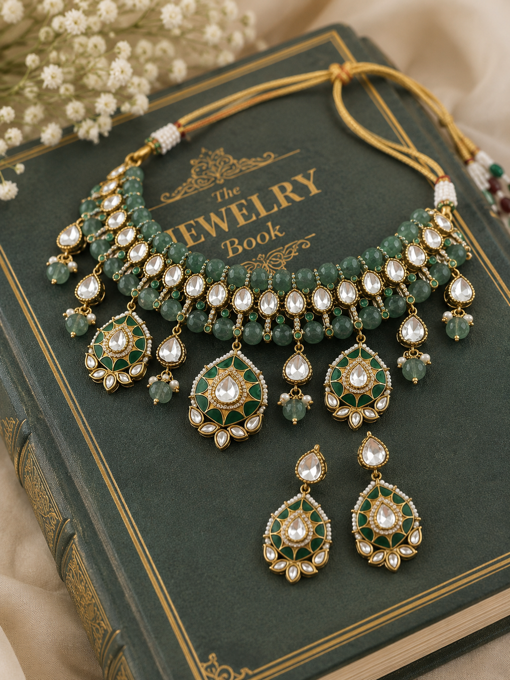 Emerald Royale Kundan Choker Set