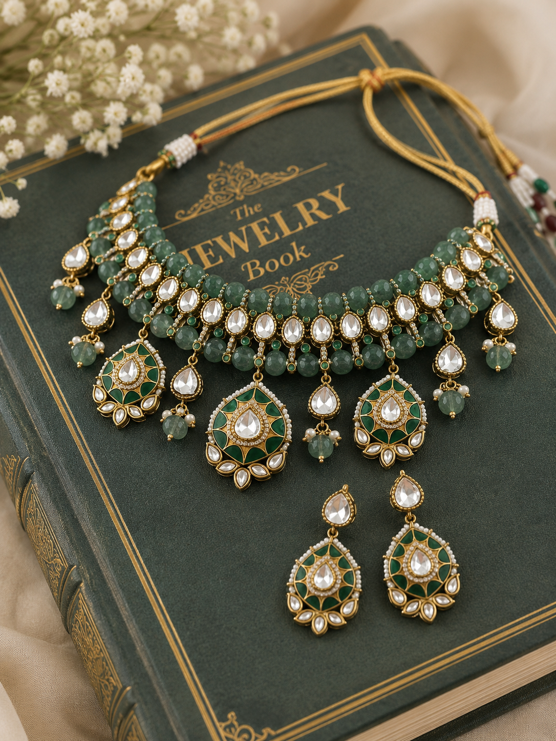 Emerald Royale Kundan Choker Set