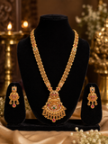 Rajwadi Antique Temple Long Haram Set