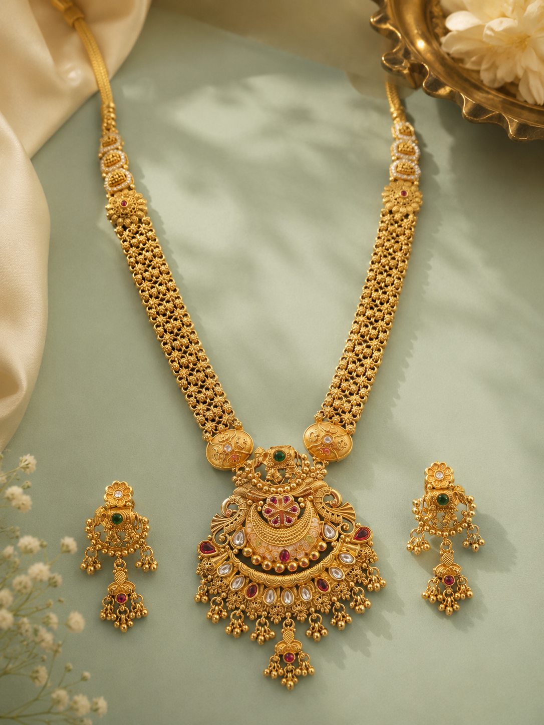 Maharani Heritage Temple Long Haram Set