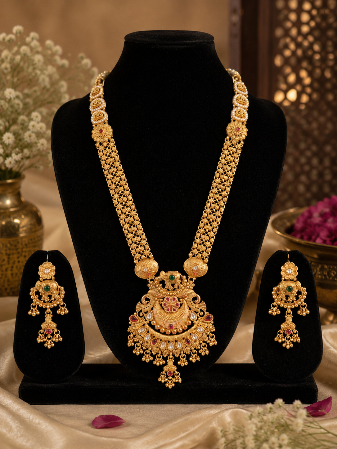 Maharani Heritage Temple Long Haram Set