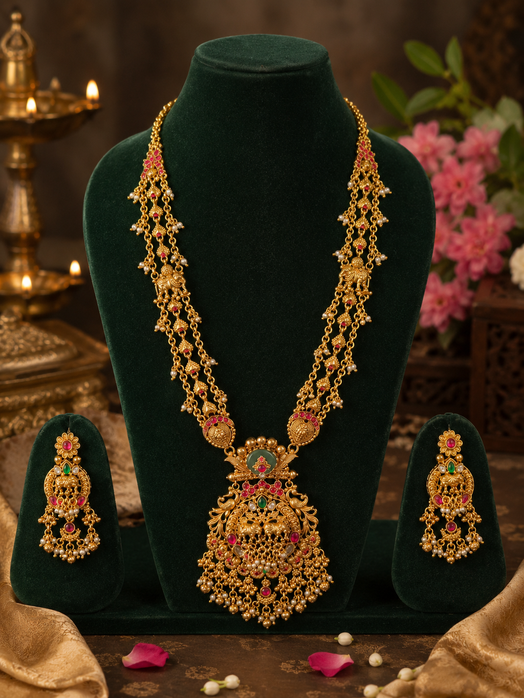 Maharani Elephant Heritage Necklace Set