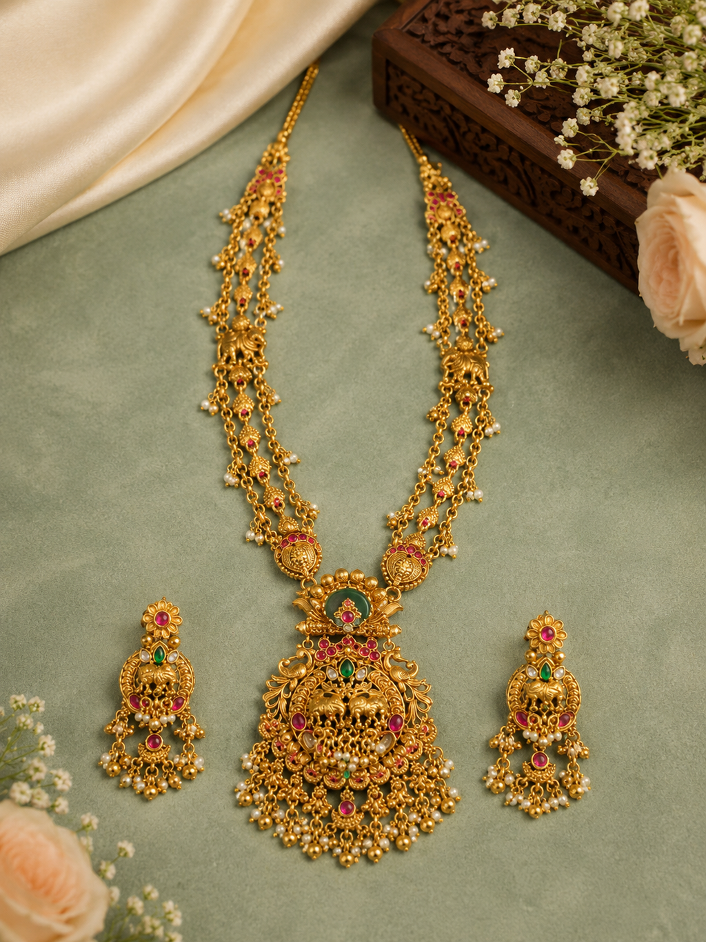 Maharani Elephant Heritage Necklace Set