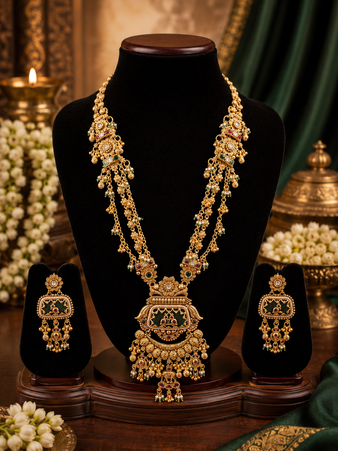 Shahi Antique Gold Jewelry Set