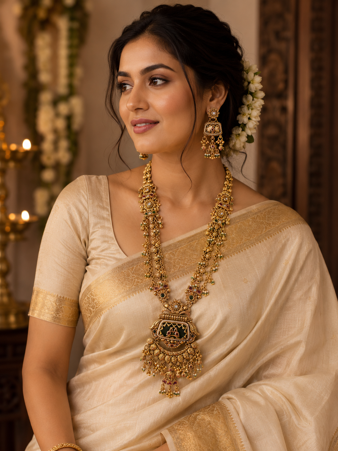 Shahi Antique Gold Jewelry Set