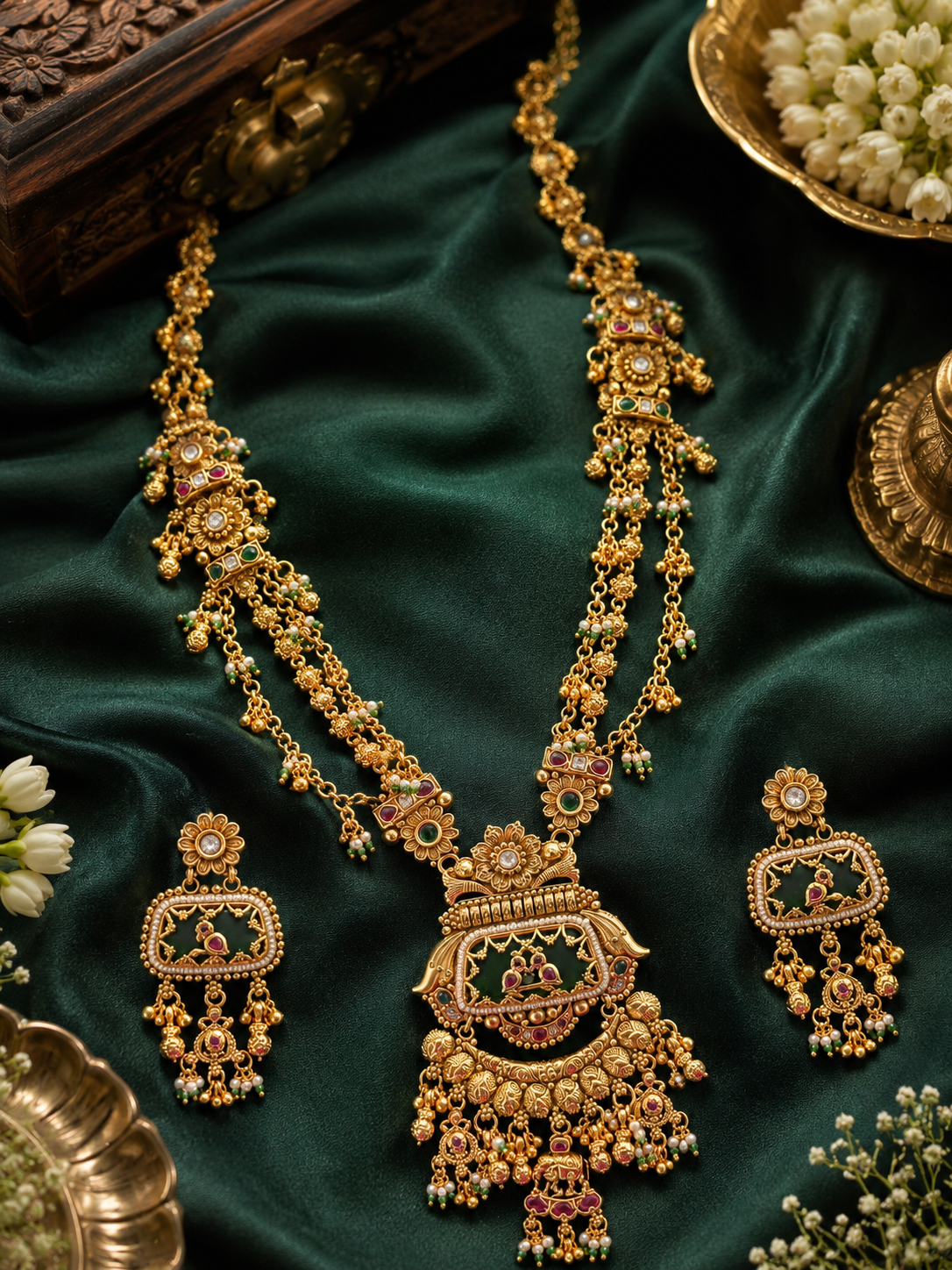Shahi Antique Gold Jewelry Set