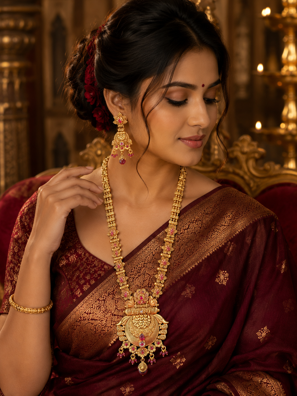 Maharani Lakshmi Antique Necklace Set