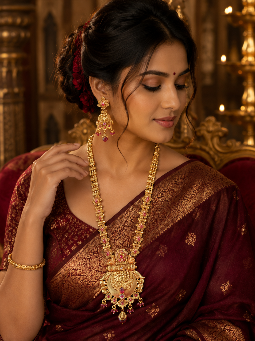 Maharani Lakshmi Antique Necklace Set