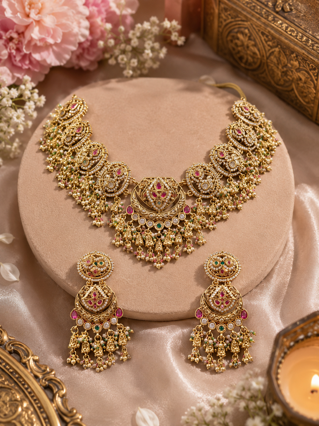 Regal Chandrika Temple Choker Set