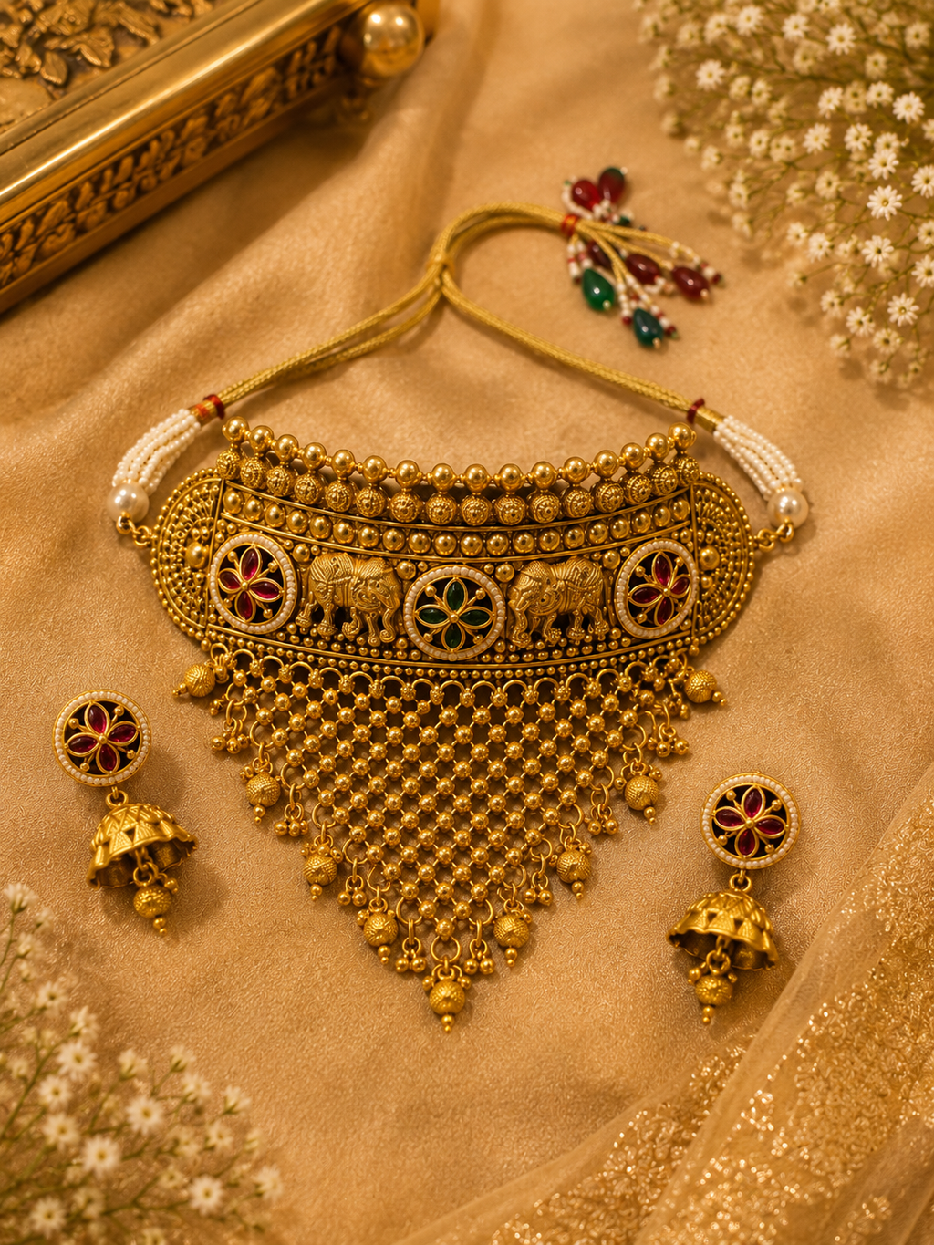Royal Elephant Kundan Choker