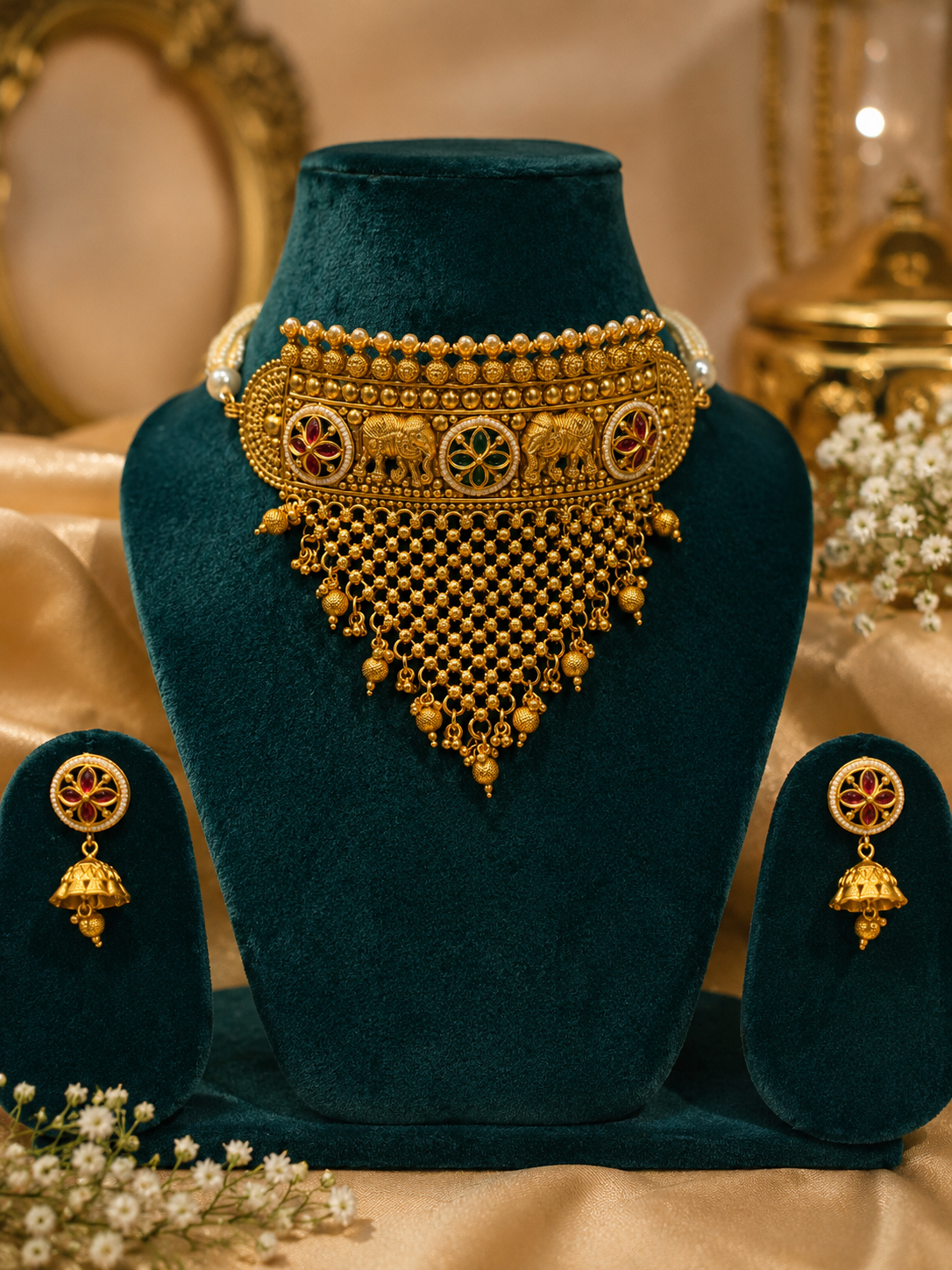 Royal Elephant Kundan Choker