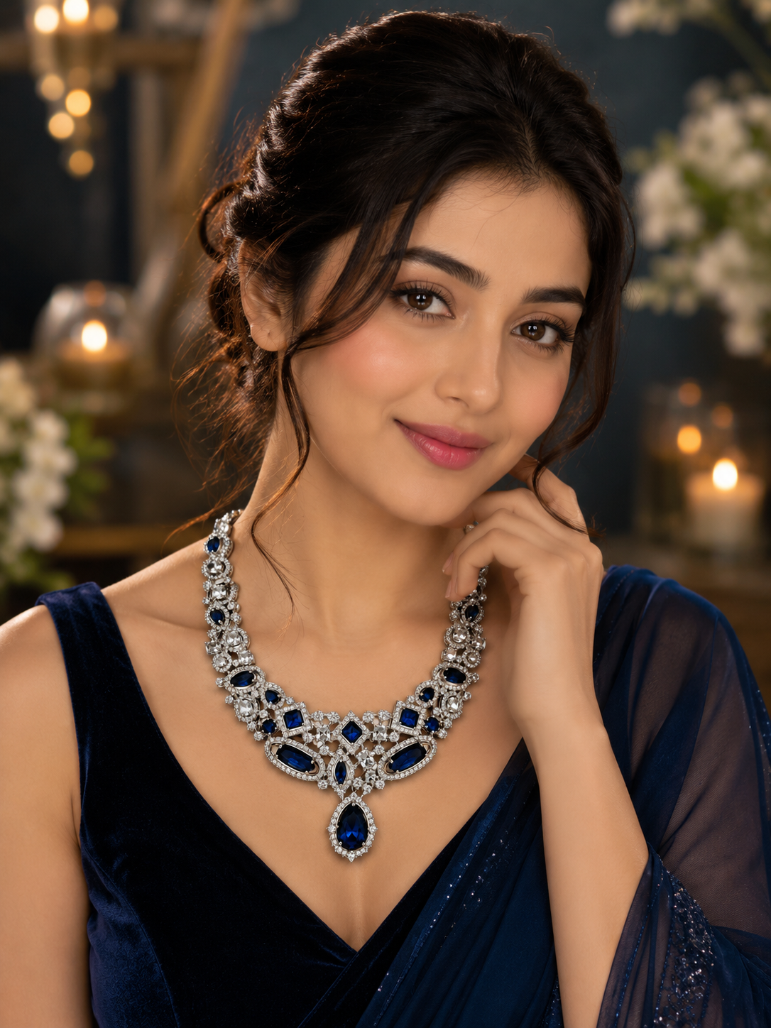 Royal Sapphire Statement Necklace