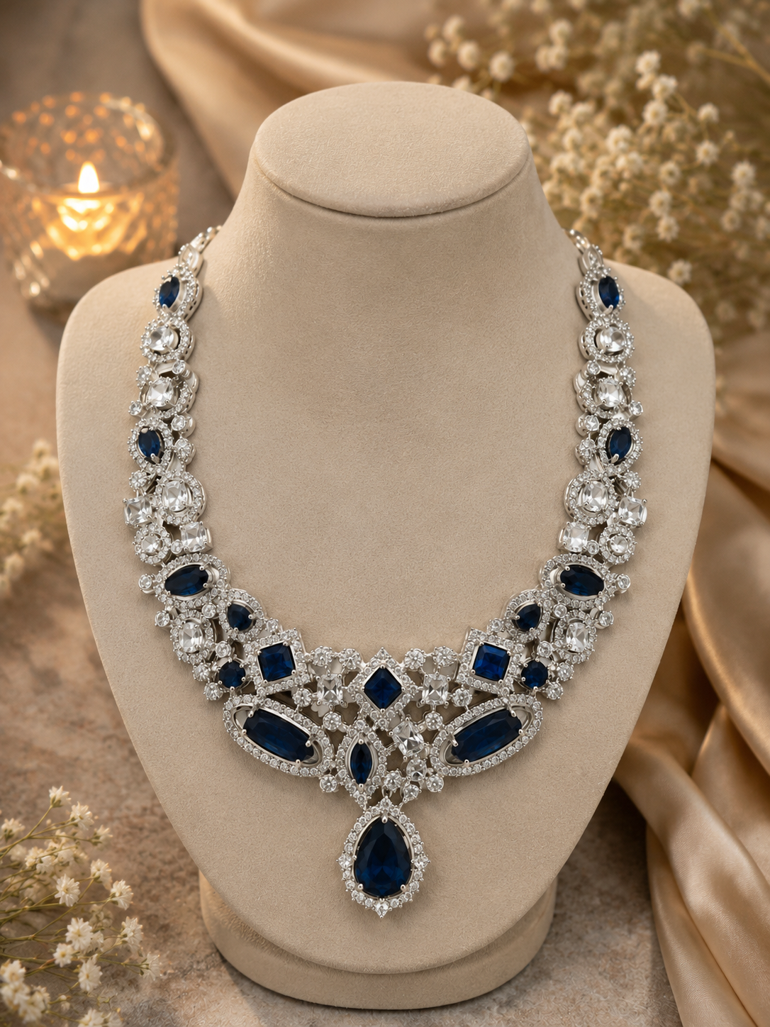 Royal Sapphire Statement Necklace