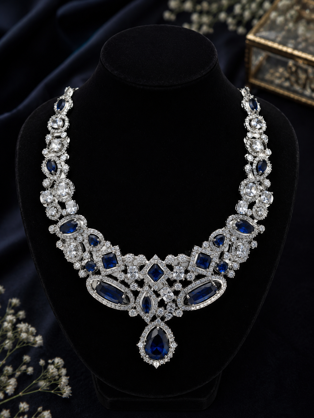 Royal Sapphire Statement Necklace