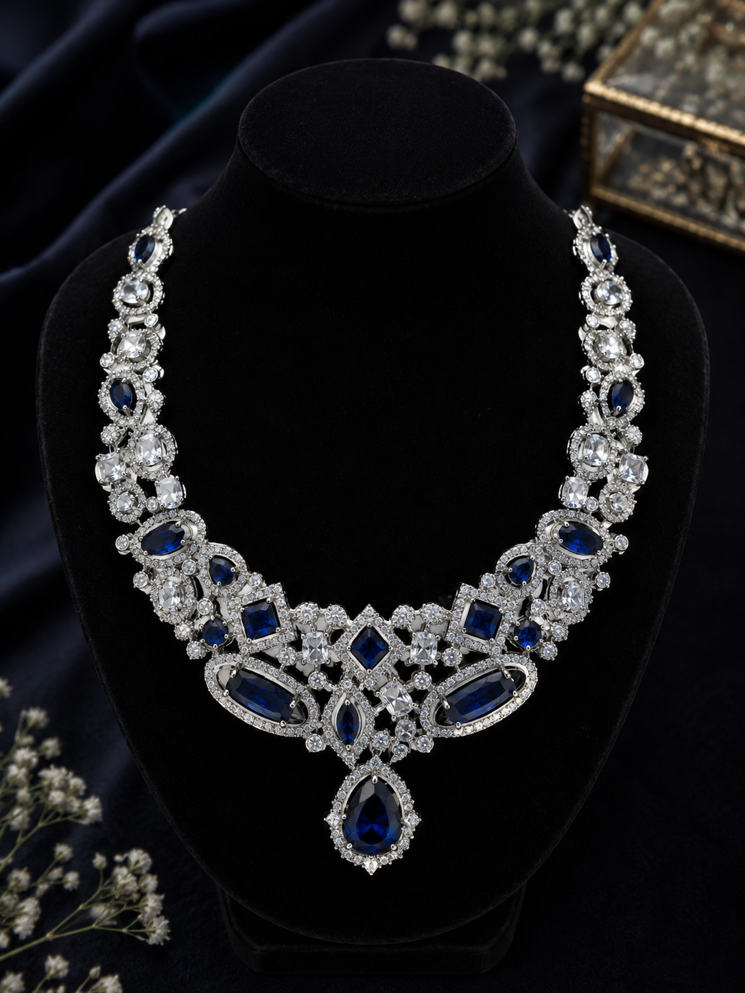 Royal Sapphire Statement Necklace